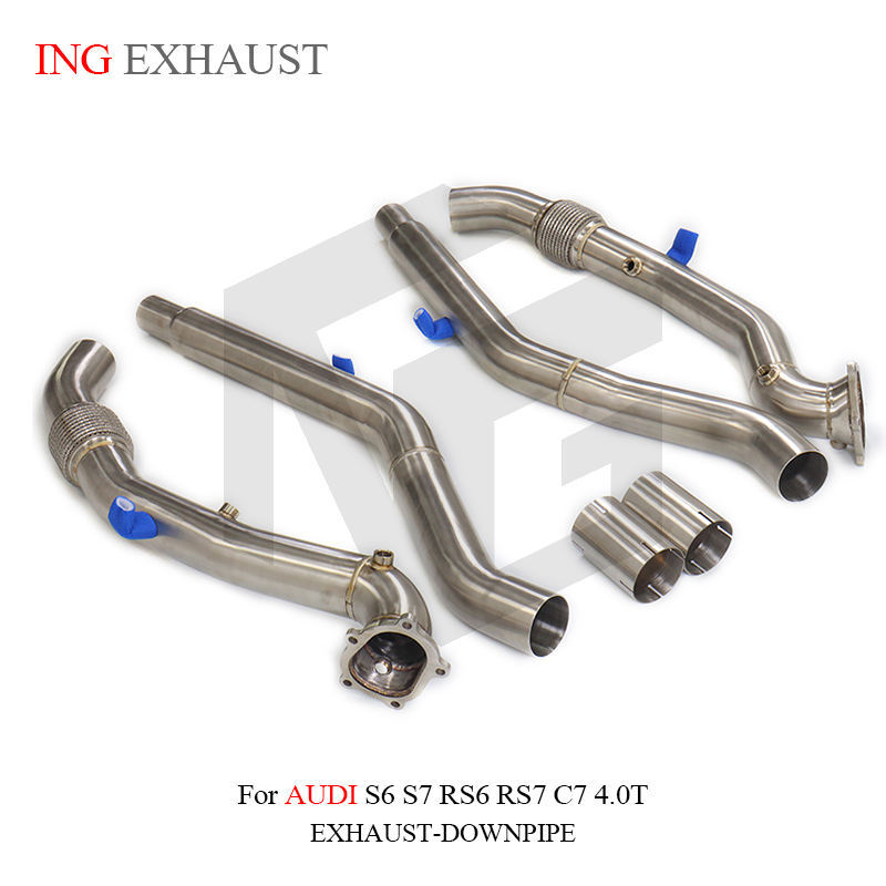 Suitable for Audi S6 S7 RS6 RS7 C7 4.0T stainless steel exhaust downpipe resonator pipe