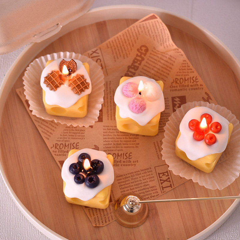 Vela perfumada queijo presente original aniversário namorada_voghion.com