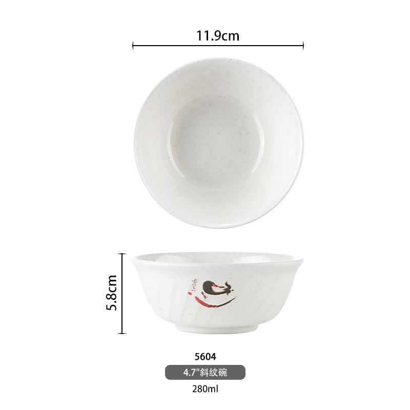 Berenjena melamina olla caliente barbacoa plato tazón de melamina de comercio exterior A5 vajilla