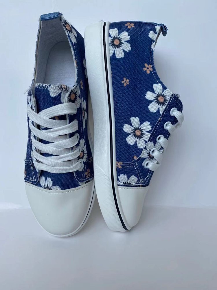  Femme Outdoor Randonnée Sport Athlétique Low Top Lace Up Floral Casual_voghion.com