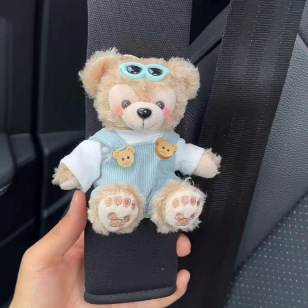 Nuevo Duffy oso llavero de automóvil lindo caricatura muñeca de peluche bolsos colgantes chicas pareja muñeca colgantes