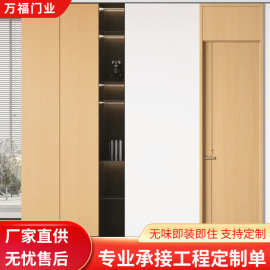 实木复合免漆套装室内门绿晶碳纤防潮房间卧室门工程公寓实惠木门