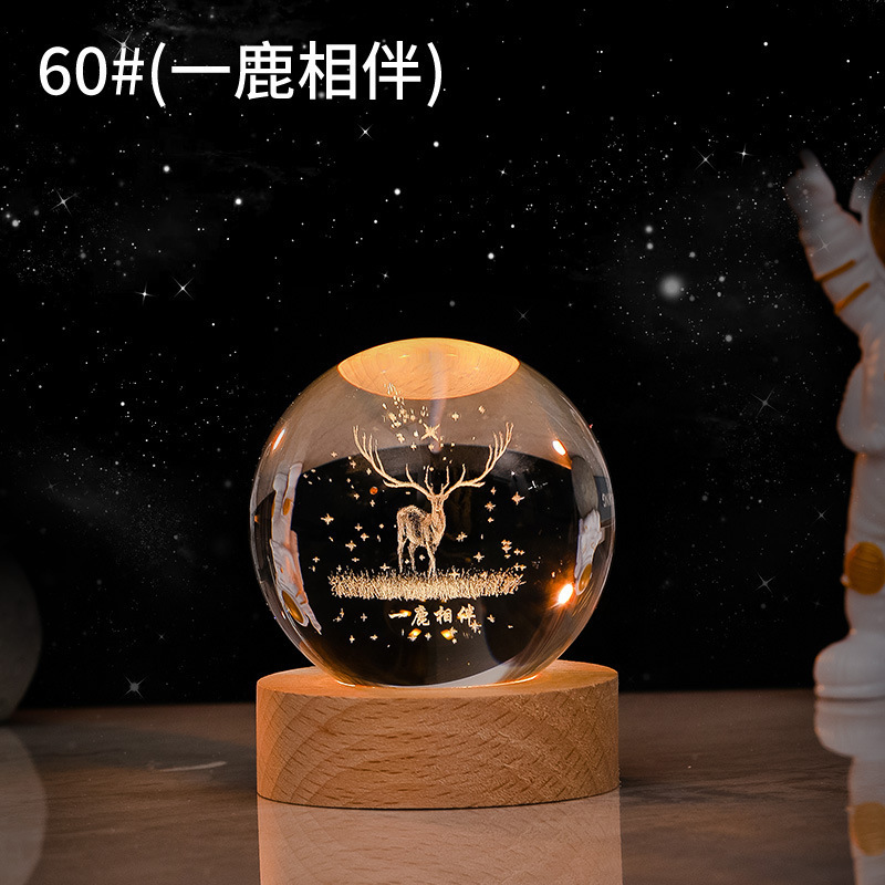 Cielo estrellado luminoso bola de cristal decoración Sol Galaxy Regalo de Cumpleaños luz de la noche regalo del Día de San Valentín de Navidad