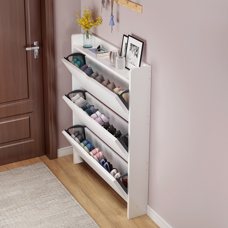 Zapatero con tapa abatible para la entrada del hogar, nuevo modelo 2022, mueble de entrada moderno y sencillo, mueble de almacenamiento detrás de la puerta, estante para zapatos.
