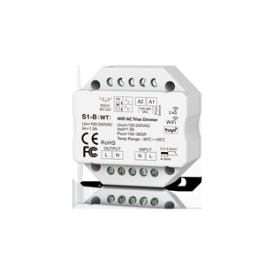 S1-B(WT) AC100 ~ 240V 1 channel * 1.5A WiFi RF SCR dimmer (dial phase cut)