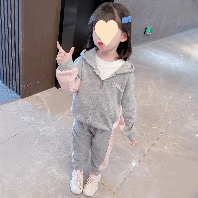 Set primavera-autunno 2023 New Net Red Abbigliamento per bambini Stile straniero per ragazze Sport e tempo libero Due_voghion.com