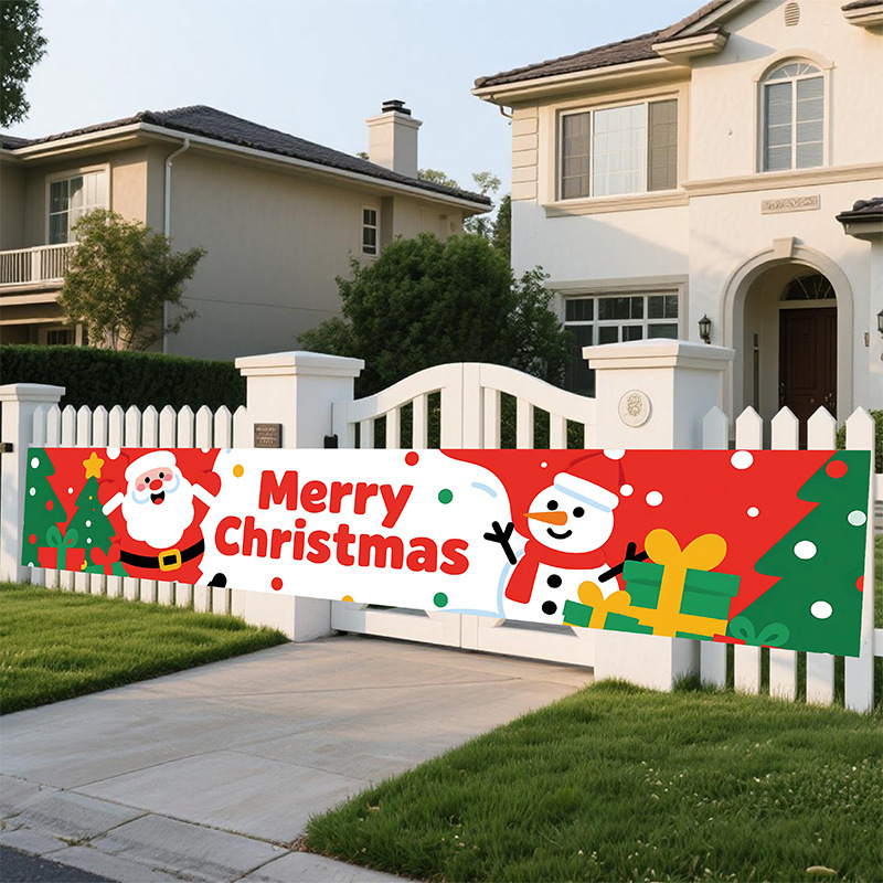 新しいクリスマスバナー メリークリスマス ホリデーシーン装飾 雪の結晶 高齢者向けの図面デザインをサポート|undefined