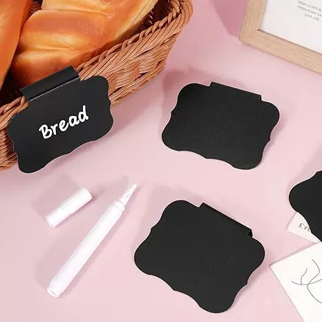 现货亚马逊跨境货架挂式标示牌黑板可擦写标签小夹牌厨房蓝子夹牌