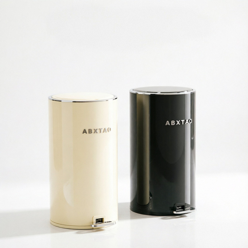 Pedal-operated trash can with double compartments, waterproof, for living room and kitchen, Nordic style, press-type trash can Pedal-operated trash can with double compartments, waterproof, for living room and kitchen, Nordic style, press-type trash can