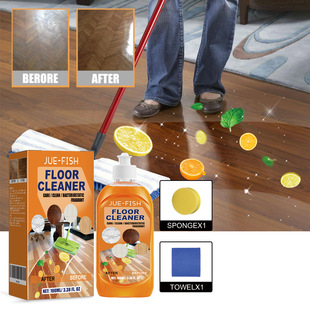 Jue-Fish Floor Cleaner Deep Decontamination Descaling Brightening Tile Cleaner Wood Floor Cleaning Polishing