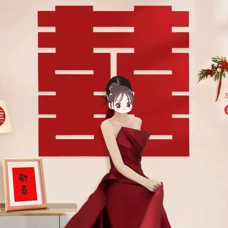 Негабаритные свадебные наклейки Свадебные специальные свадебные наклейки на дверь всей спальни украшения свадебные принадлежности для украшения комнаты