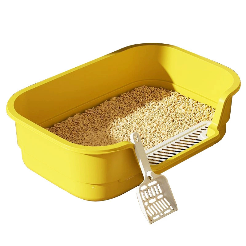 Multifunción de gran tamaño a prueba de salpicaduras, baño para gatos semicerrado, fácil de limpiar, suministros para mascotas esenciales para gatos