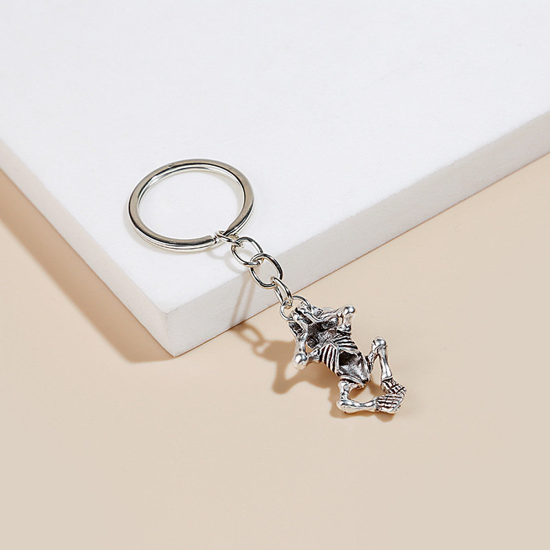 Funny Skull Alloy Plating Keychain display picture 2