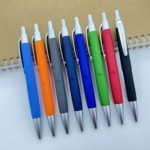 广告笔宣传印刷logo喷胶笔杆按压圆珠笔商务礼品油性笔中油笔批发