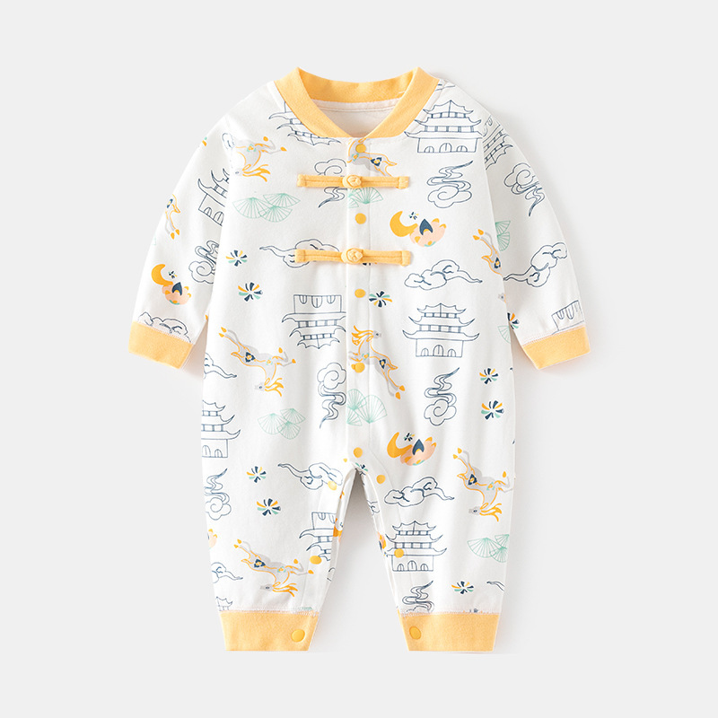 Children's Hanfu for new born, cotton bodysuit for men and women girl's for early age, suitable for spring and autumn