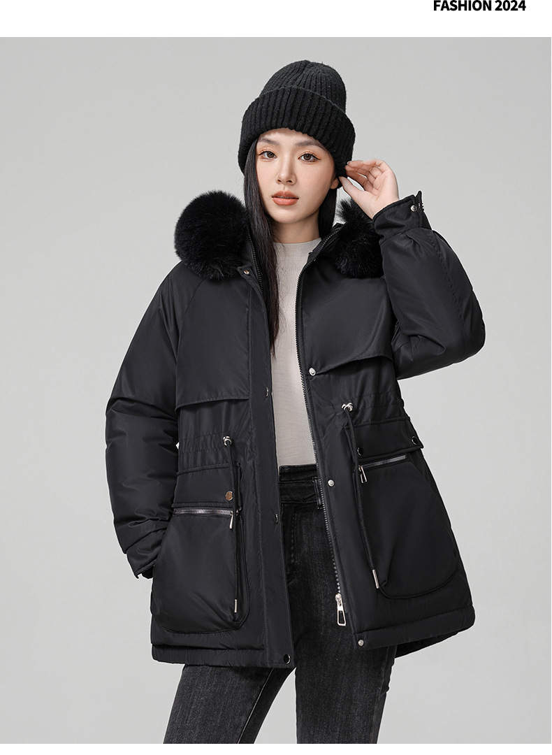 Foreign trade plus veet overcomes women's long 2024 new winter style jacket, slimming and thickening cotton coat, small_voghion.com