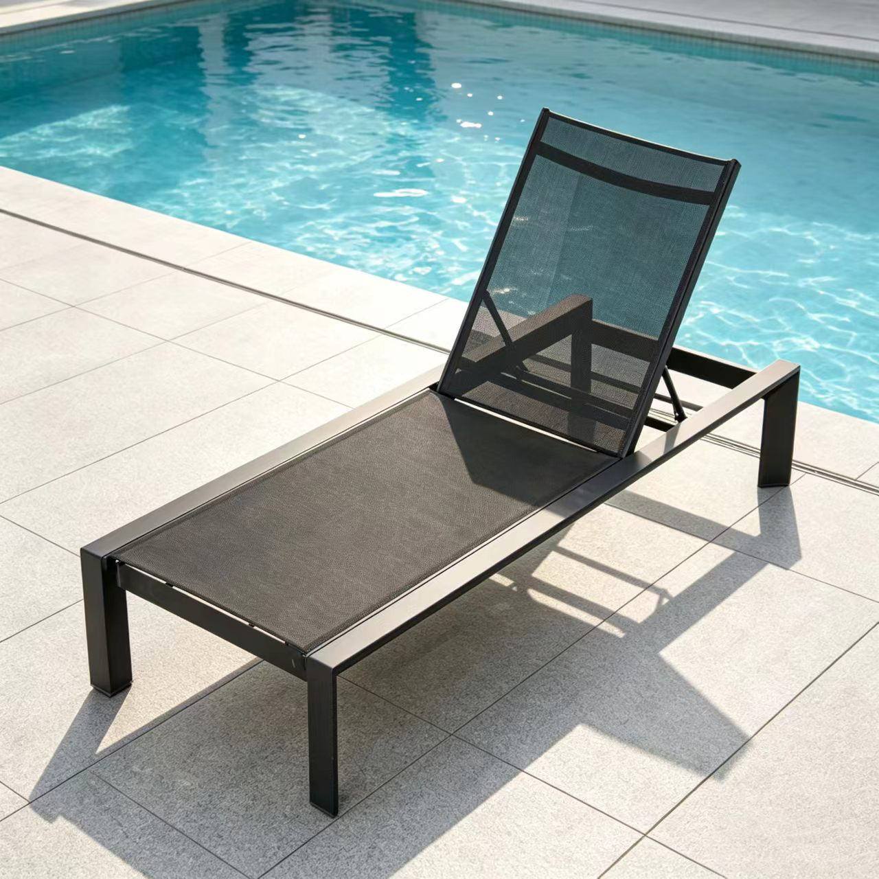 Silla al aire libre balcón patio impermeable aleación de aluminio villa de ocio al aire libre piscina cama de protección solar playa doméstica