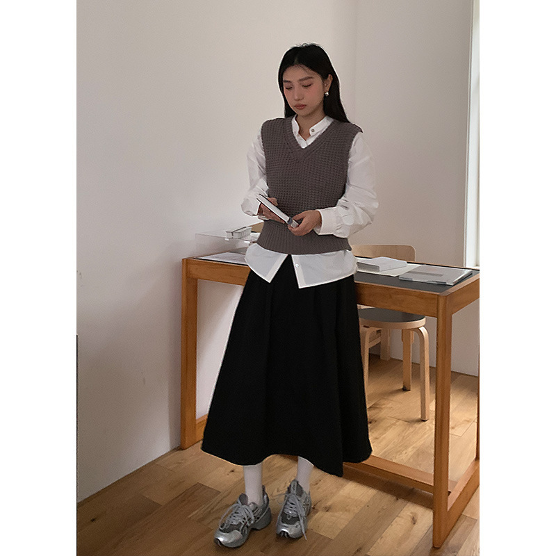 【No returns or exchanges】The sunshine is so nice. Solid color high-waisted women's autumn slimming large hem umbrella skirt long skirt 030 【No returns or exchanges】The sunshine is so nice. Solid color high-waisted women's autumn slimming large hem umbrella skirt long skirt 030