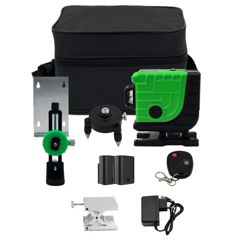 4D绿线整平机室内地面360度自动调平16线激光水准仪水平仪