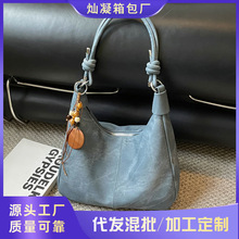 跨境2026新款简约休闲单肩包女大容量通勤腋下包时尚百搭斜挎包