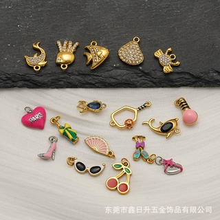 定制跨境不规则个性几何吊坠不锈钢配件dly小众设计感配件工厂