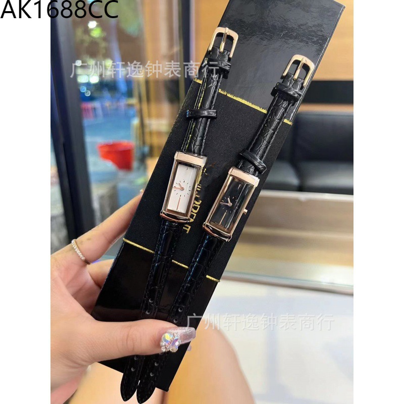 小金表女批发Y圣S罗女表杨树林L兰蓝宝石鳄鱼皮石英中古系列腕表