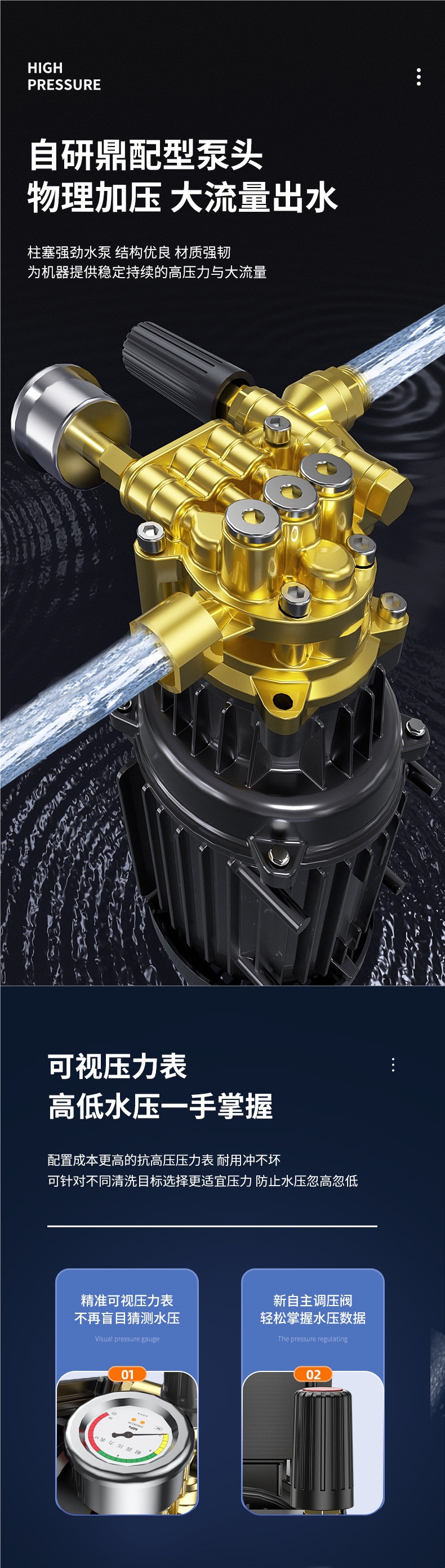 26 New Model Car Washing Machine 220V High-Pressure Household High-Power Industrial Water Gun Commercial Super Strong Pressure Booster for Cleaning Floors