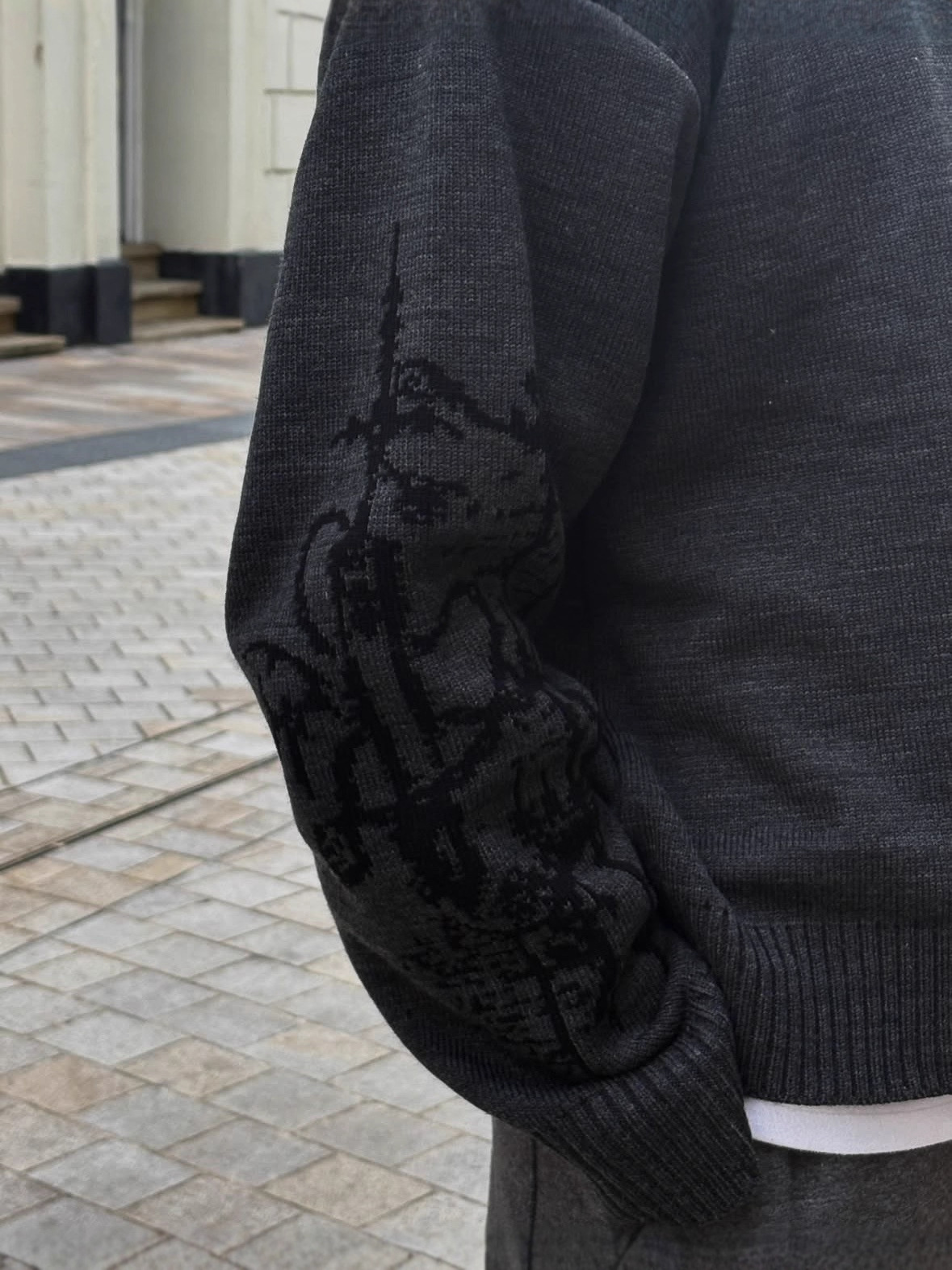 Suéter americano transfronterizo caliente otoño y invierno nuevo estilo masculino y femenino Jacquard deportivo casual cuello redondo blusa de punto