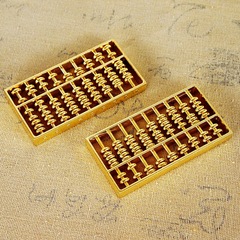 Manufacturer's direct hair abacus keychain to attract wealth zinc alloy gold-plated daily ornaments handicrafts travel gold counter