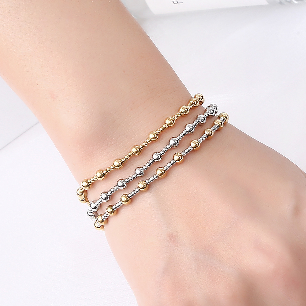 10g Weight Bracelets, Necklace Classification 1 Piece, 1 Set Quantity Holiday, Daily Occasion 304 Stainless Steel Material Geometric Pattern Women's Gender Plating Design Simple Style, Classic Style Style 1 Piece 1 Set 304 Stainless Steel Bracelets Necklace 7