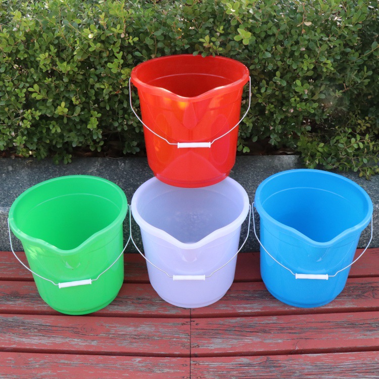 Thickened Plastic Lidless Portable Water Storage Bucket with Spout, Pesticide Bucket, Fertilizer Bucket, Large Car Wash Bucket, Bath Bucket