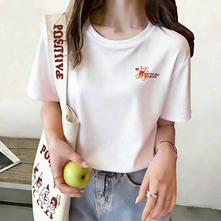2026年 新款成人装女装纯棉短袖上衣印花百搭韩版休闲夏季女款T恤
