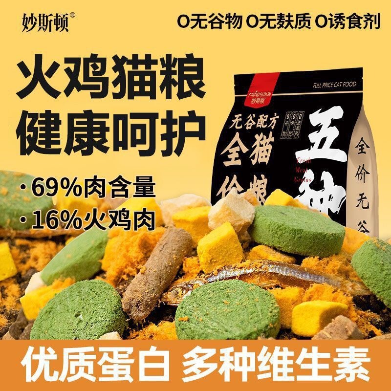 Turkey-flavored cat food, complete and balanced, freeze-dried, suitable for both adult and kitten cats, high in protein, easily digestible, and offers other nutritional benefits Turkey-flavored cat food, complete and balanced, freeze-dried, suitable for both adult and kitten cats, high in protein, easily digestible, and offers other nutritional benefits