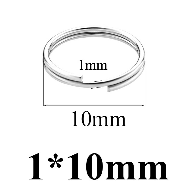 Anillo de caballo de doble anillo de acero inoxidable llave accesorios de joyería de bricolaje mini anillo de conexión de llavero anillo de doble capa anillo doble impermeable