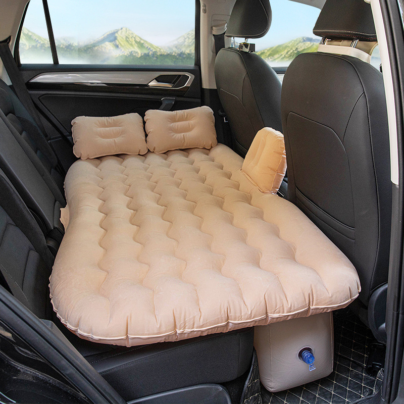 Spot direct selling thick car inflatable mattress split car rear travel bed SUV car folding bed