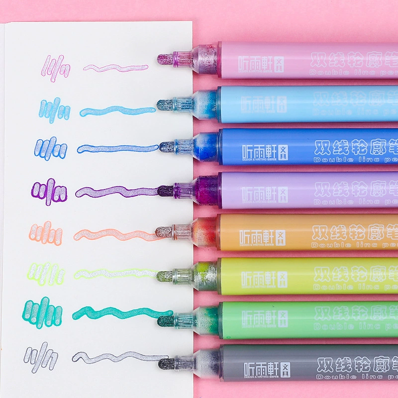 Fluorescence shiny three dimensional two-color set, 12 colors