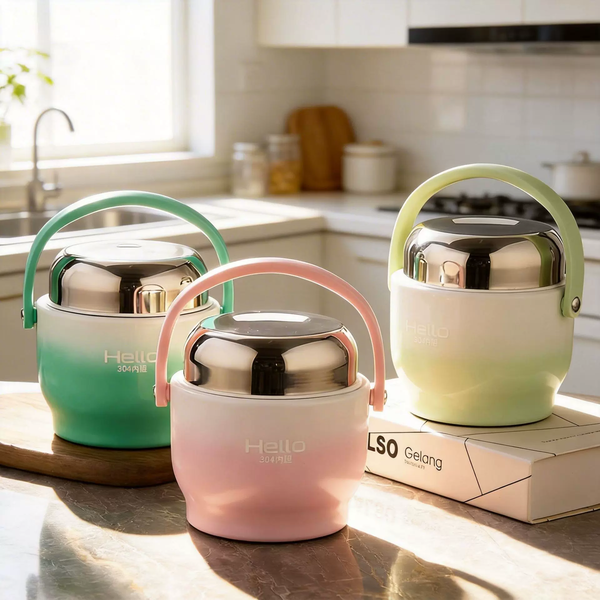 鸿俊达304不锈钢提锅便携保温提桶上班族多层保温饭盒分格提锅