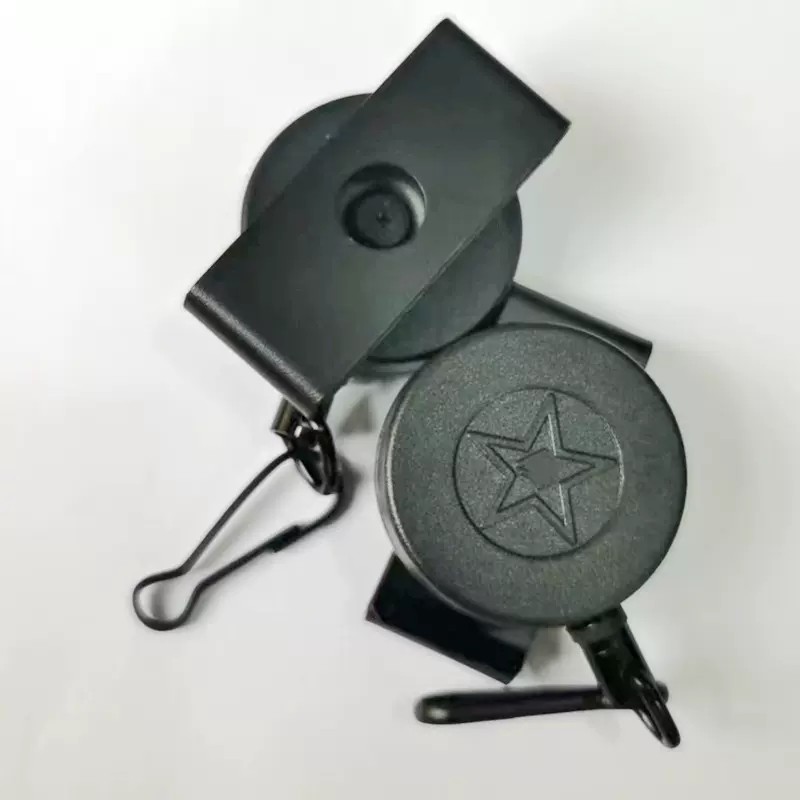 亚马逊AMAZON跨境热销4.3CM旋转皮带夹伸缩强力易拉扣易拉钥匙扣