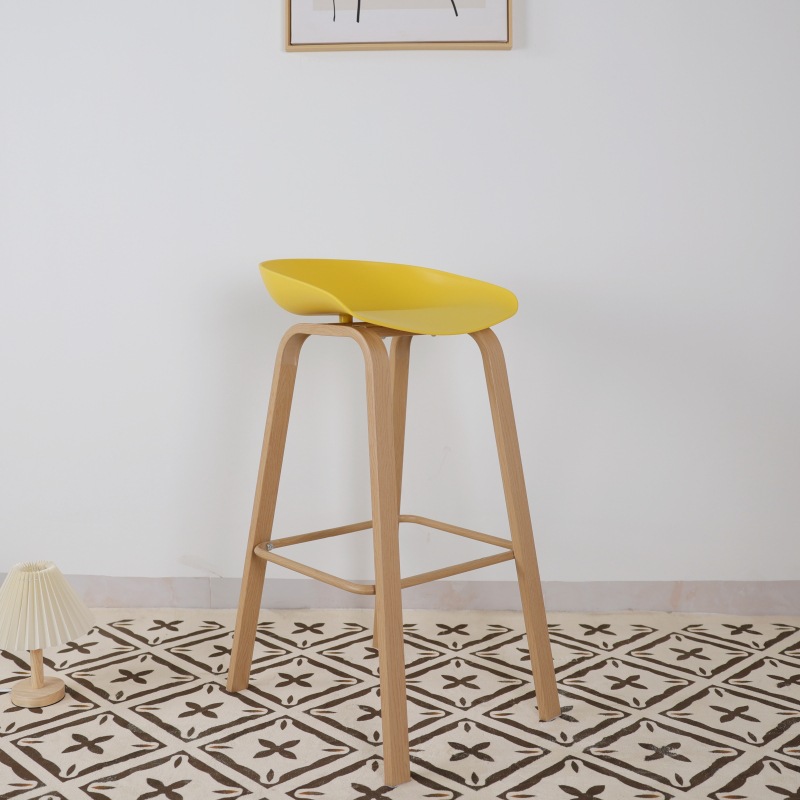 Nordic ocio simple silla de la barra alta Silla de Bar taburete de plástico silla de la barra de hierro casa Foshan fábrica al por mayor
