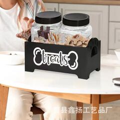木製ドッグフード収納ボックス猫犬スナック容器犬用品おもちゃ収納ボックス木製整理ボックス