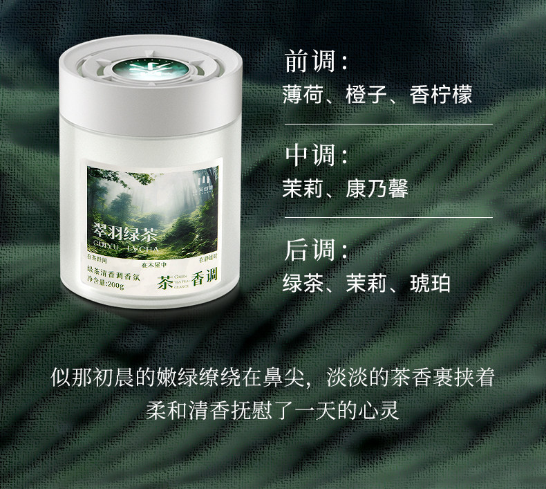 Car Interior Tea-Scented Car Fragrance 2025 New Solid Balm Perfume High-End Long-Lasting Fragrance to Remove Odors