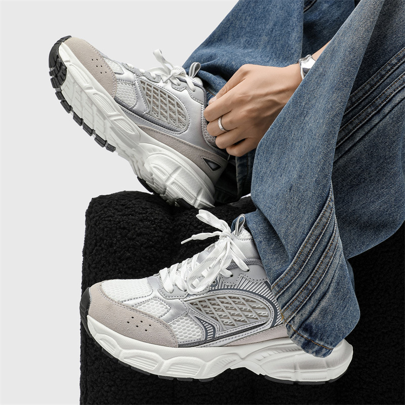 Xiaocan Retro Estilo de Hong Kong Zapatos de papá para hombres Tendencia Zapatos deportivos de pareja para jóvenes Zapatos casuales bajos de cuatro estaciones