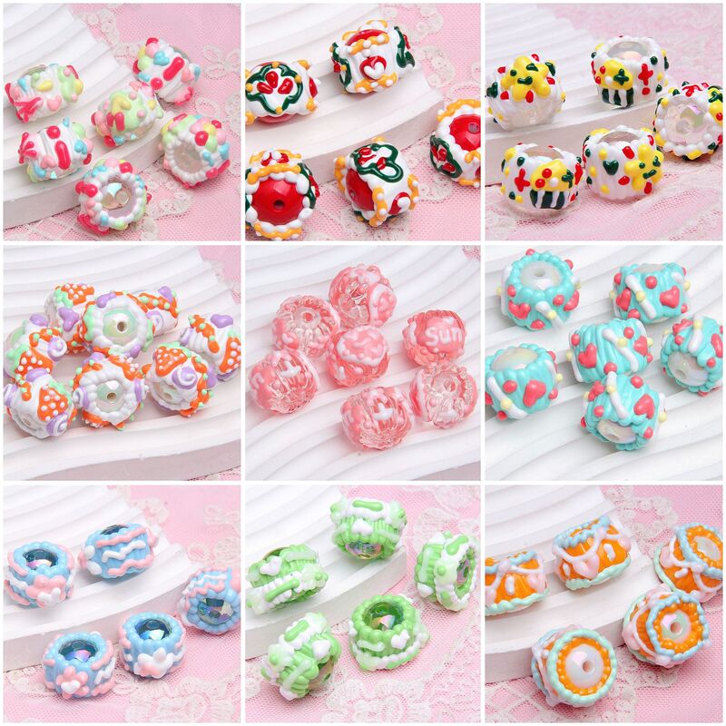 Explosions September new heavy oil hand-painted beads painted beads diy beaded pen cute pen DIY car phone chain loose beads