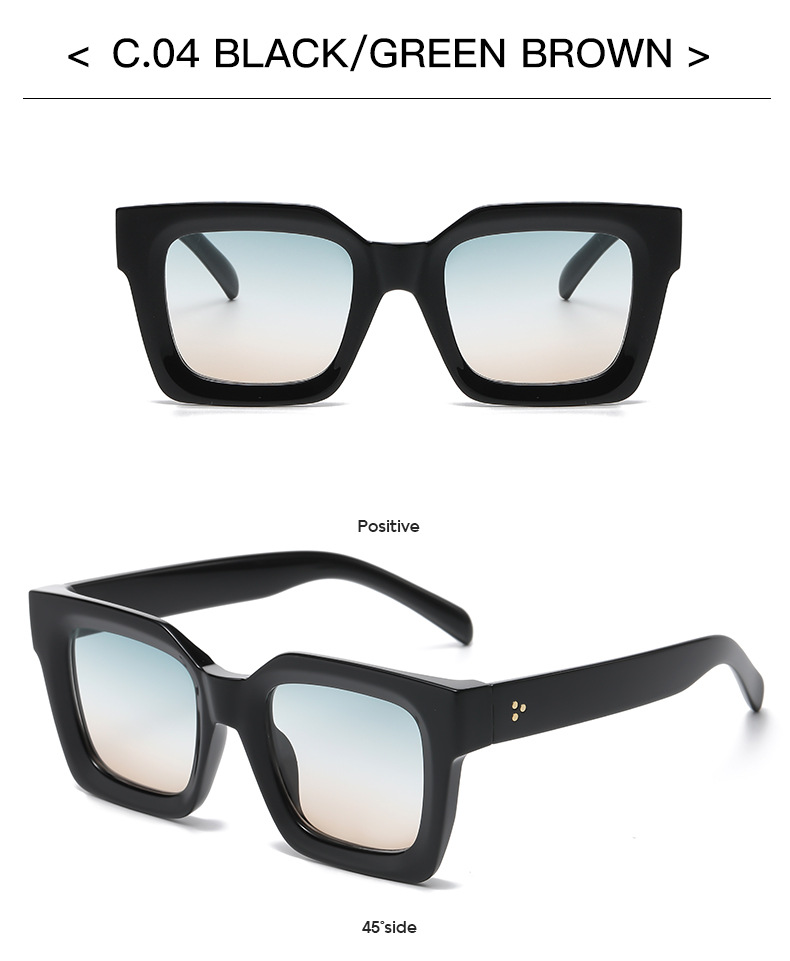 45g Weight Full Frame Glasses Structure Sunglasses Classification Ac, UV400 Protection Lens Material Square Glasses Style Travel, Fishing Occasion Solid Color Pattern All Seasons Season Women's Gender Basic, Lady Style Basic Lady Solid Color Ac UV400 Protection Square Full Frame Women's Sunglasses 8