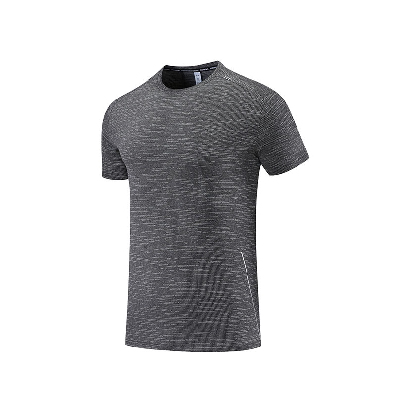 2022 ropa de secado rápido para hombres de verano cuello redondo manga corta suelta más tamaño tejido de hilo de seda de hielo transfronterizo running fitness T