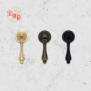 Manufacturer shell handle drawer handle semi-circle wholesale antique light plate semi-circle iron handle furniture cabinet pharmacy