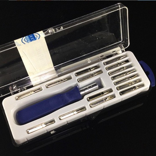Family Ready-Made Small Screwdriver Combination Set Multi-Functional 16in1 Square Box Combination Screwdriver Set