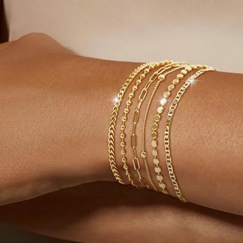 Minimalist Layered Bracelet Set For Women Stackable Jewelry Style_voghion.com