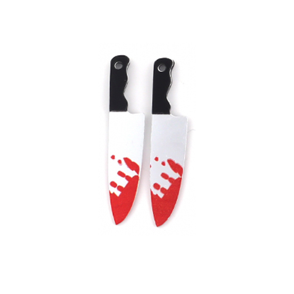 17g Weight Pendant Jewelry Making Type 52*14mm, 56*12mm, 56*14mm Jewelry Making Size DIY Jewelry Accessories Classification 10 PCS/Package Quantity Acrylic Material Halloween Festival Blade, Letter Pattern Printing Design Hip-Hop, Retro, Funny Style 10 PCS/Package 52*14mm 56*12mm 56*14mm Arylic Blade Letter Pendant 20