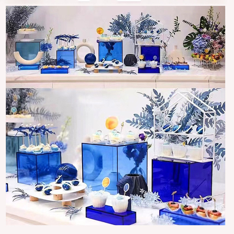水波纹展示架高端婚礼宴会甜品台亚克力冷餐蛋糕点心茶歇摆台装饰